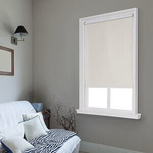 36.25x64 Paige Cut To Width Cordless Blackout Unfringed Roller Shade Ivory Vapor
